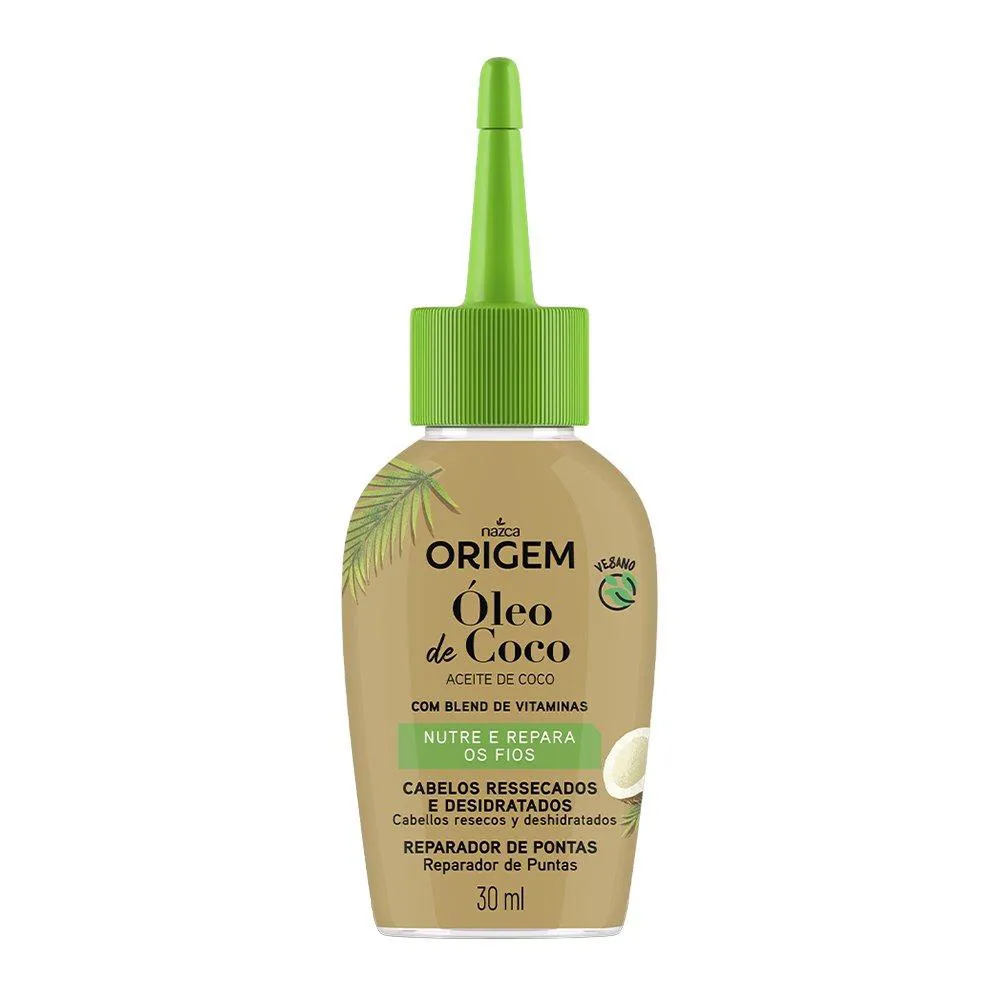 REPARADOR DE PONTAS ORIGEM ÓLEO DE COCO 30ML - EMBALAGEM COM 12 UNIDADES