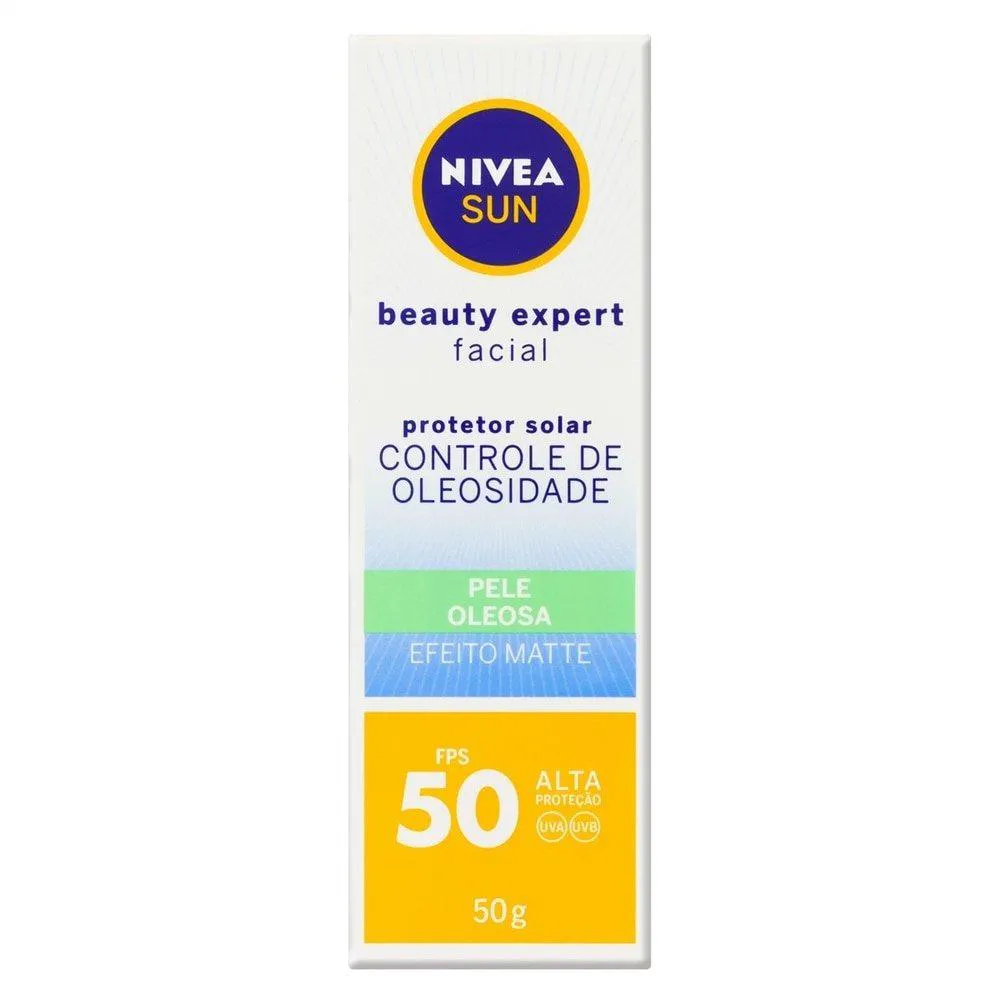 PROTETOR NIVEA SUN FACIAL BEAUTY PELE OLEOSA FPS50 50ML