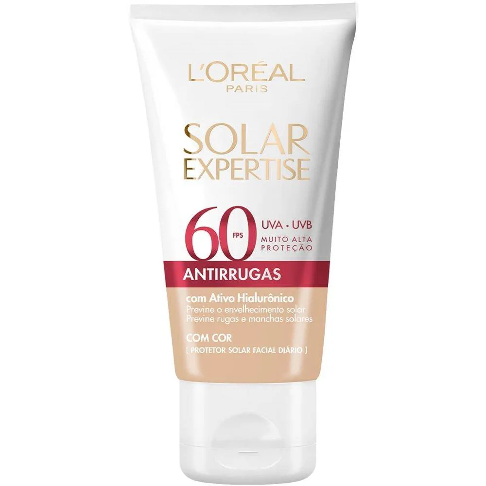 Protetor L'Oréal Expertise Facial Antirrugas Com Cor Fps60 40g