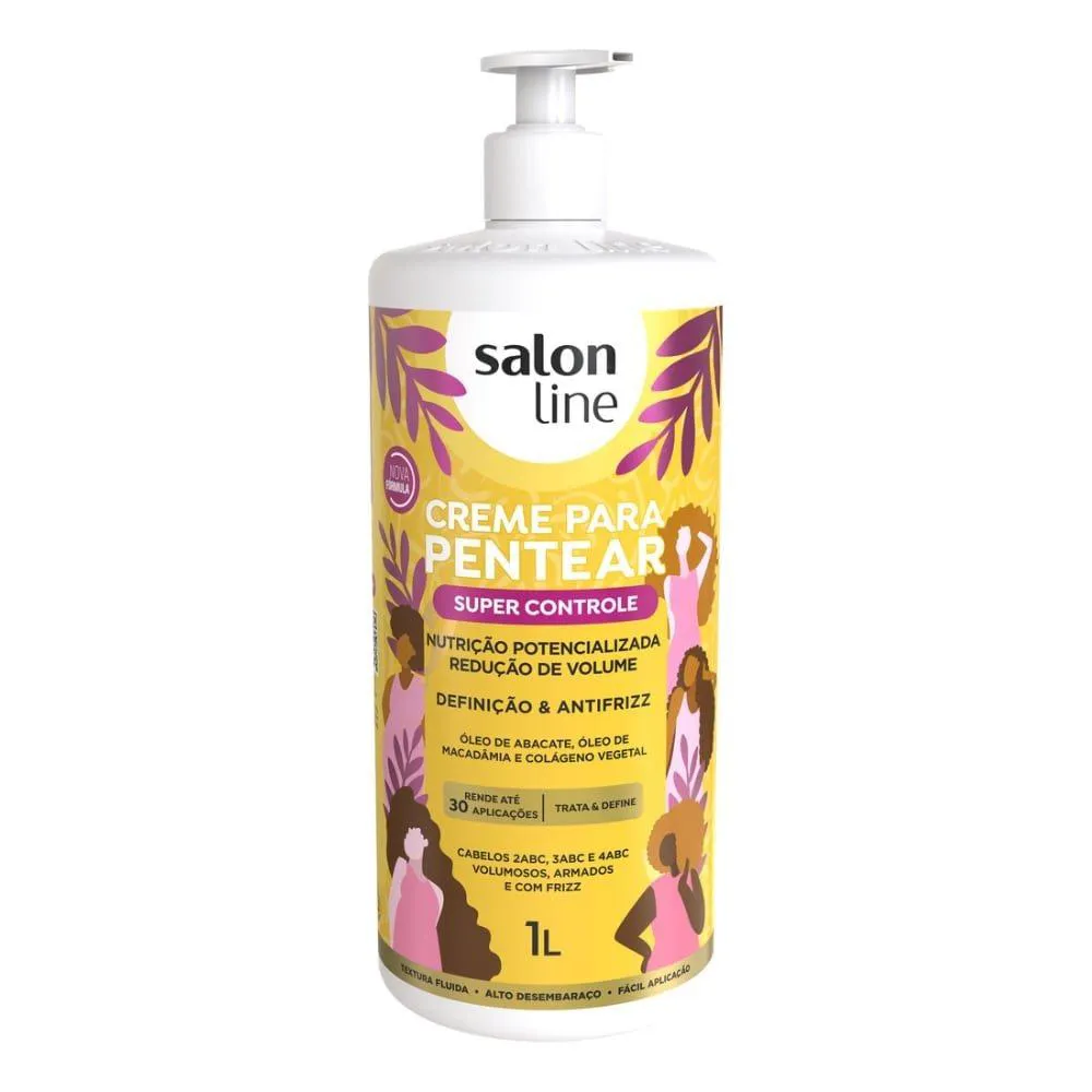 CREME PARA PENTEAR SALON LINE SUPER CONTROLE 1L
