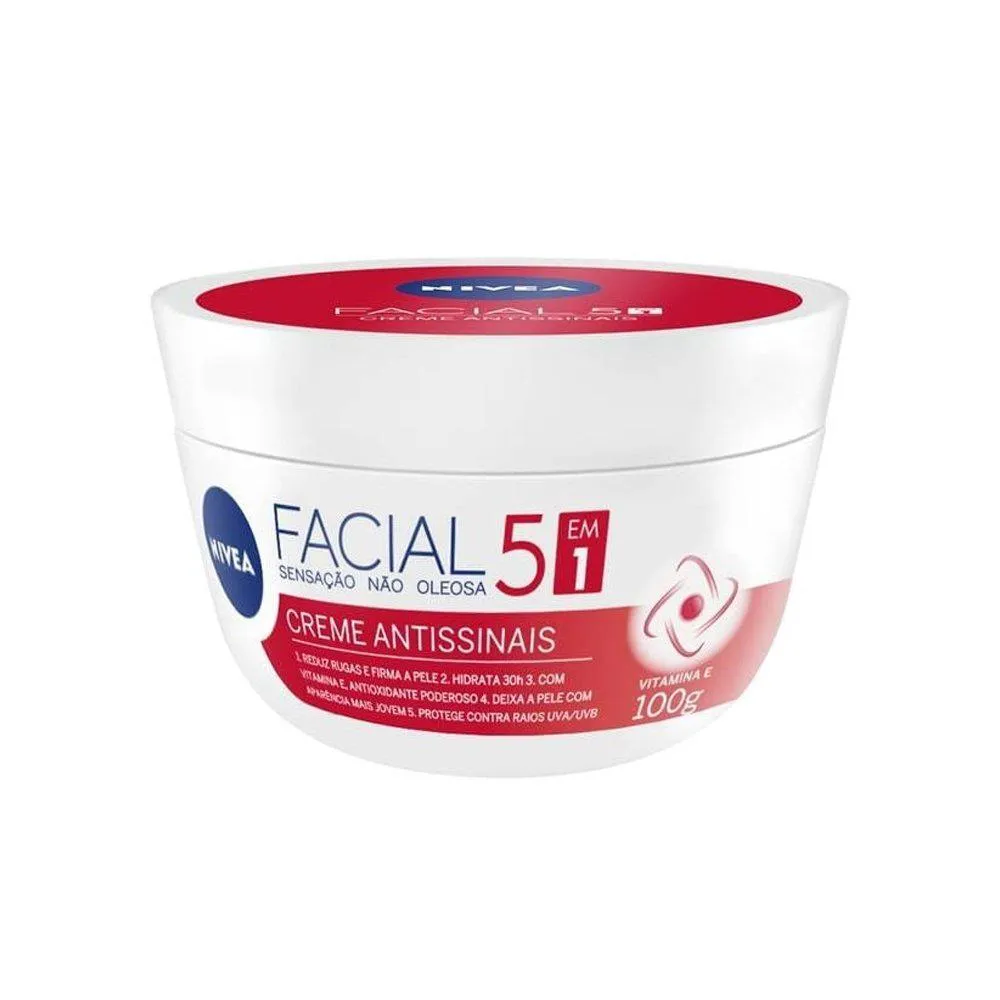 CREME FACIAL NIVEA ANTISSINAIS COM VITAMINA E 100G