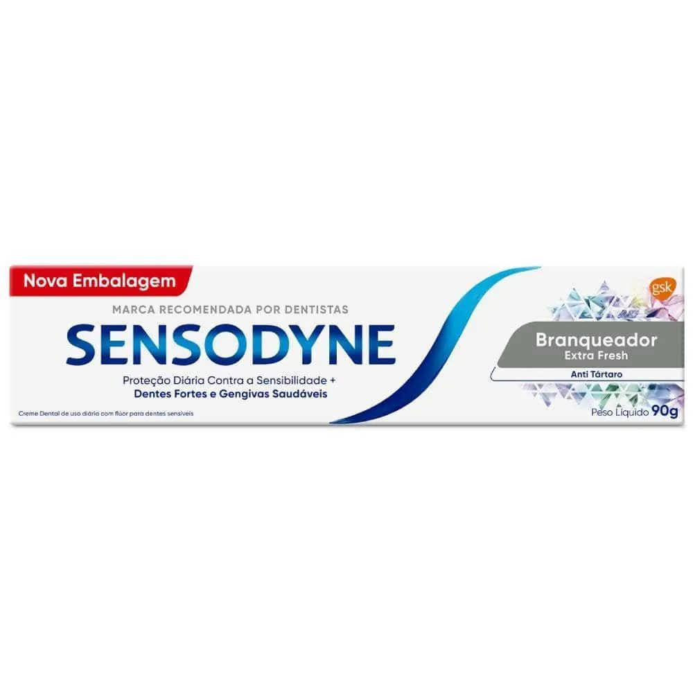 CREME DENTAL SENSODYNE BRANQUEADOR EXTRA FRESH 90G