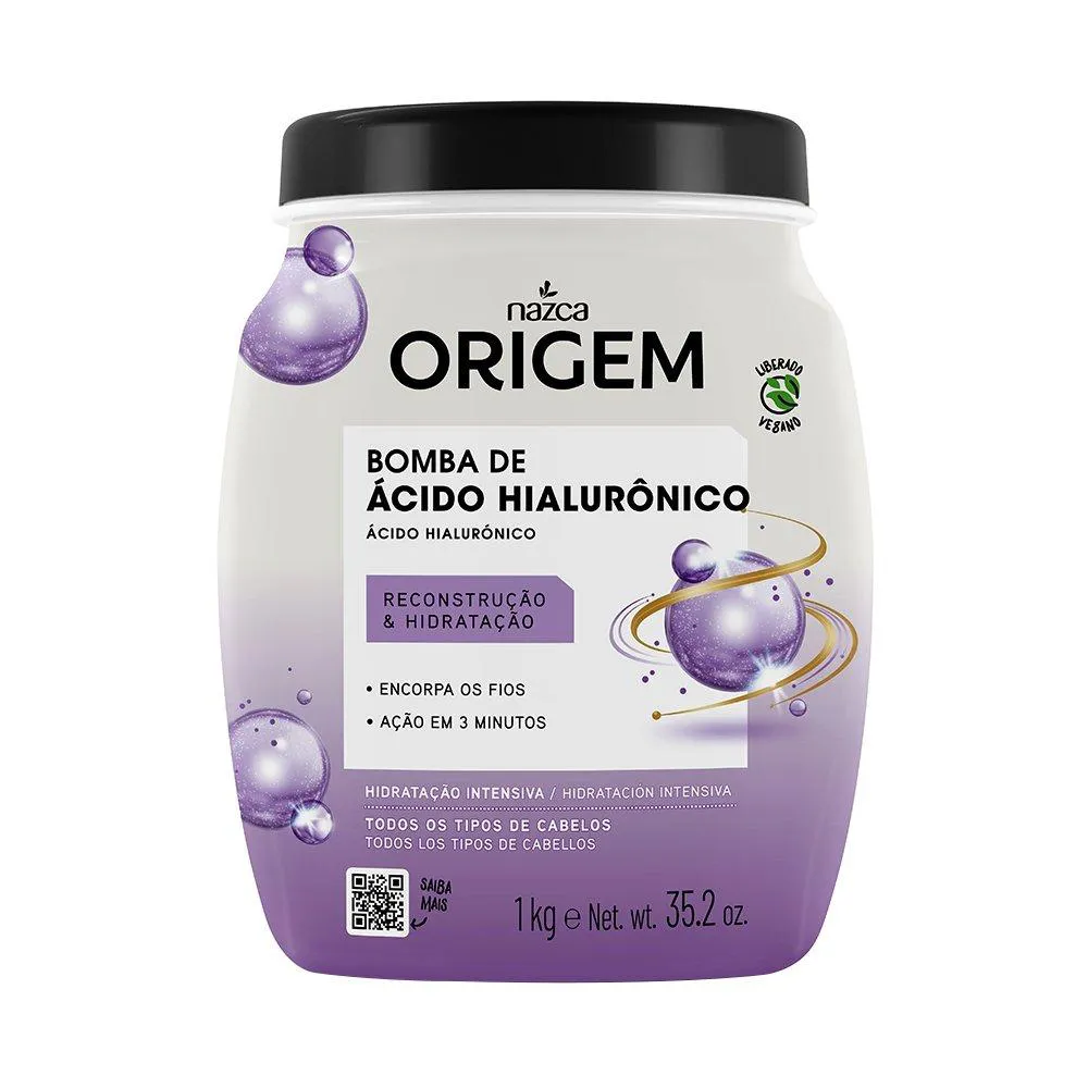 CREME DE TRATAMENTO ORIGEM BOMBA DE ÁCIDO HIALURôNICO 1KG
