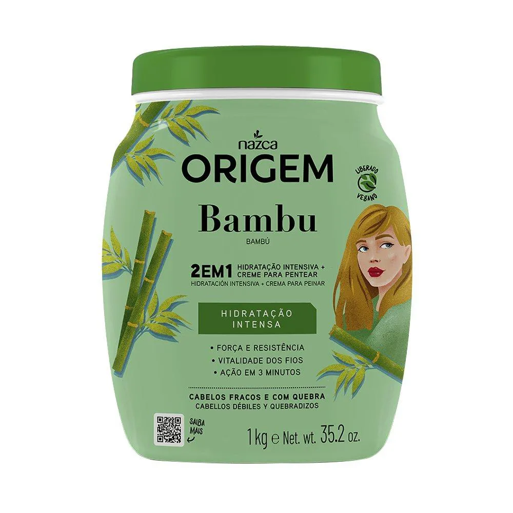 CREME DE TRATAMENTO ORIGEM BAMBU 2 EM 1 1KG