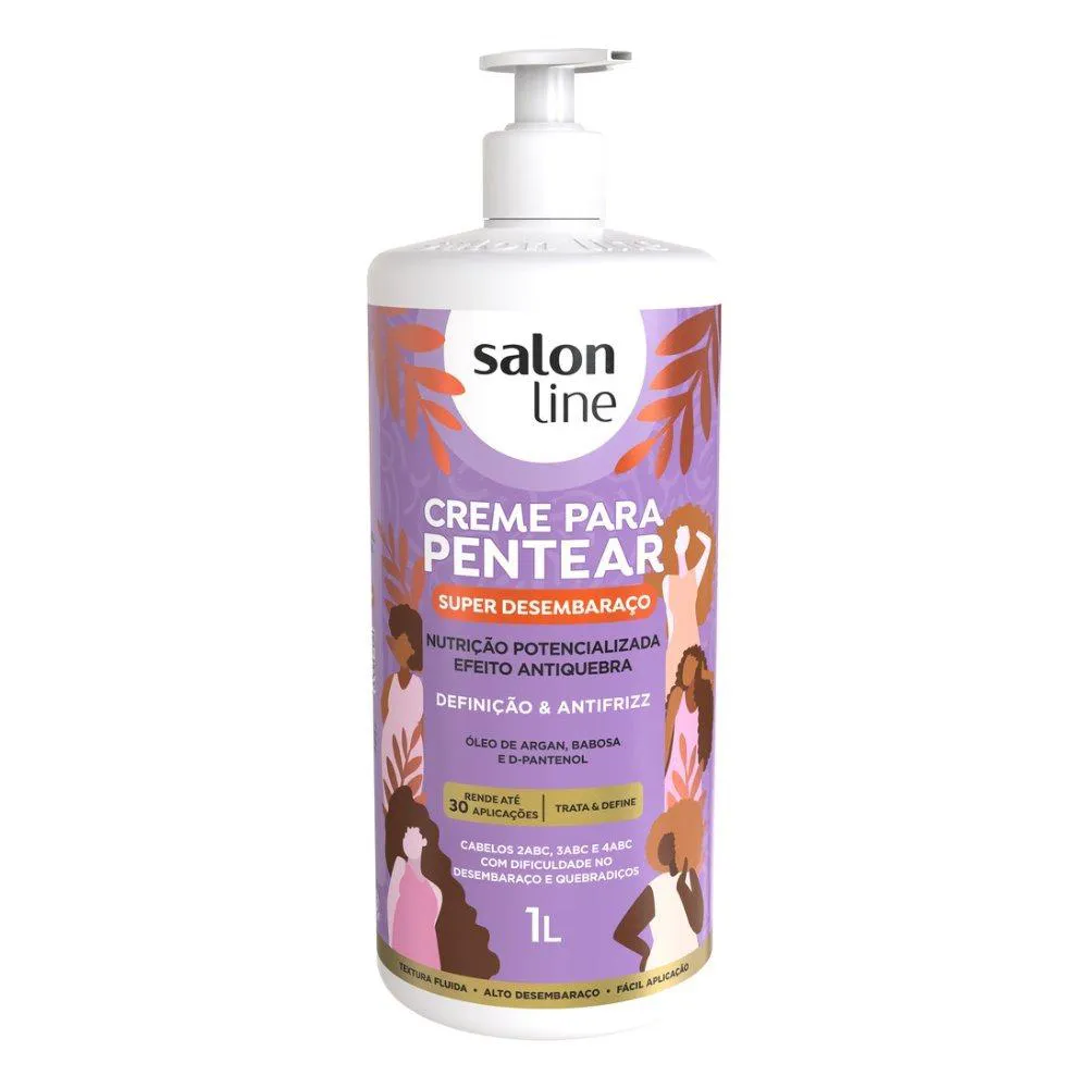 CREME PARA PENTEAR SALON LINE SUPER DESEMBARAçO 1L