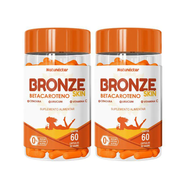 Kit Bronze Skin 500mg – 2 Unidades (120 Cápsulas)