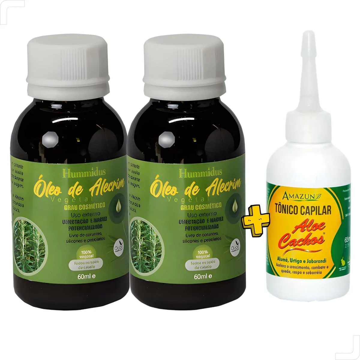 KIT 02 ÓLEO DE ALECRIM HUMMIDUS 60ML + TôNICO DE CRESCIMENTO
