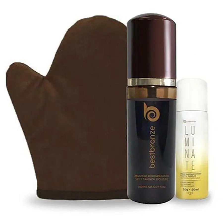 KIT MOUSSE DARK + LUVA + MINI LUMINATE 50ML SEM FRAGRâNCIA