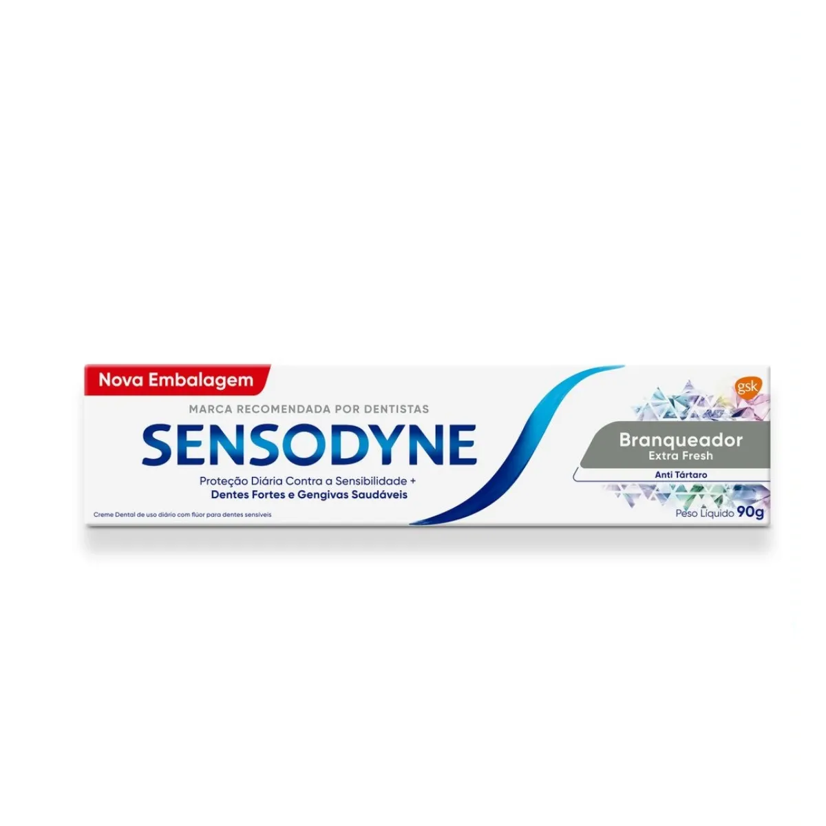 Pasta de Dente Sensodyne Branqueador Extra Fresh para Dentes Sensíveis 90g