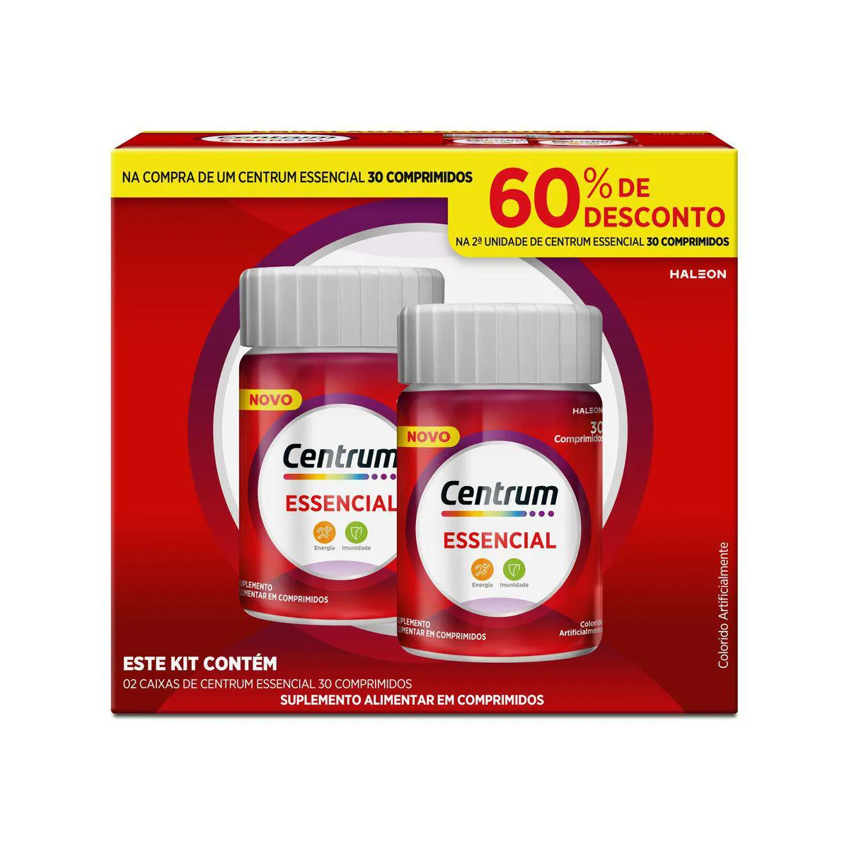 Centrum Types Polivitaminico Centrum Essencial 30 + 30 Comprimidos 1099161 | Droga Raia