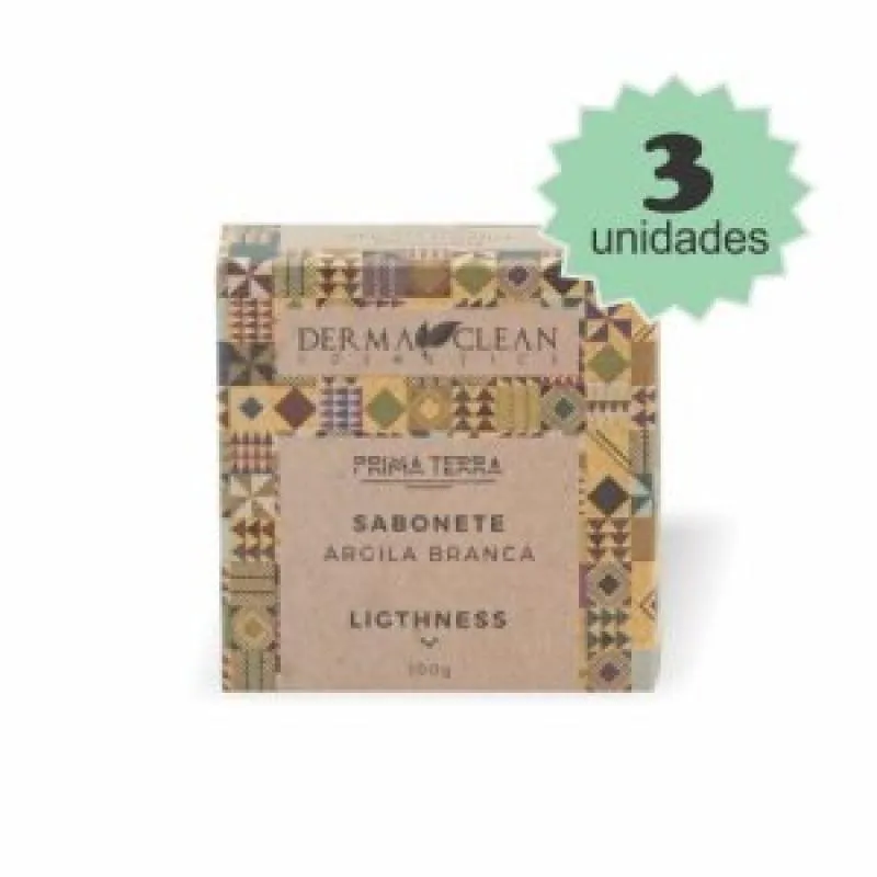 KIT 3 SABONETES DE ARGILA BRANCA