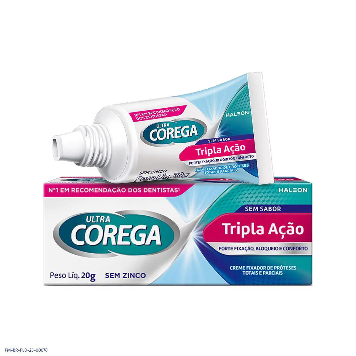 Creme Fixador de Dentadura Ultra Corega Tripla Ação Sem Sabor com 20g