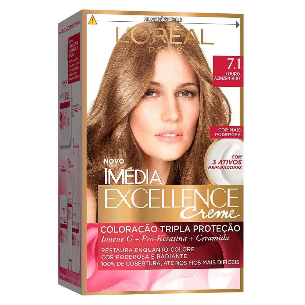 TINTURA IMéDIA EXCELLENCE 7.1 LOURO ACINZENTADO 47G