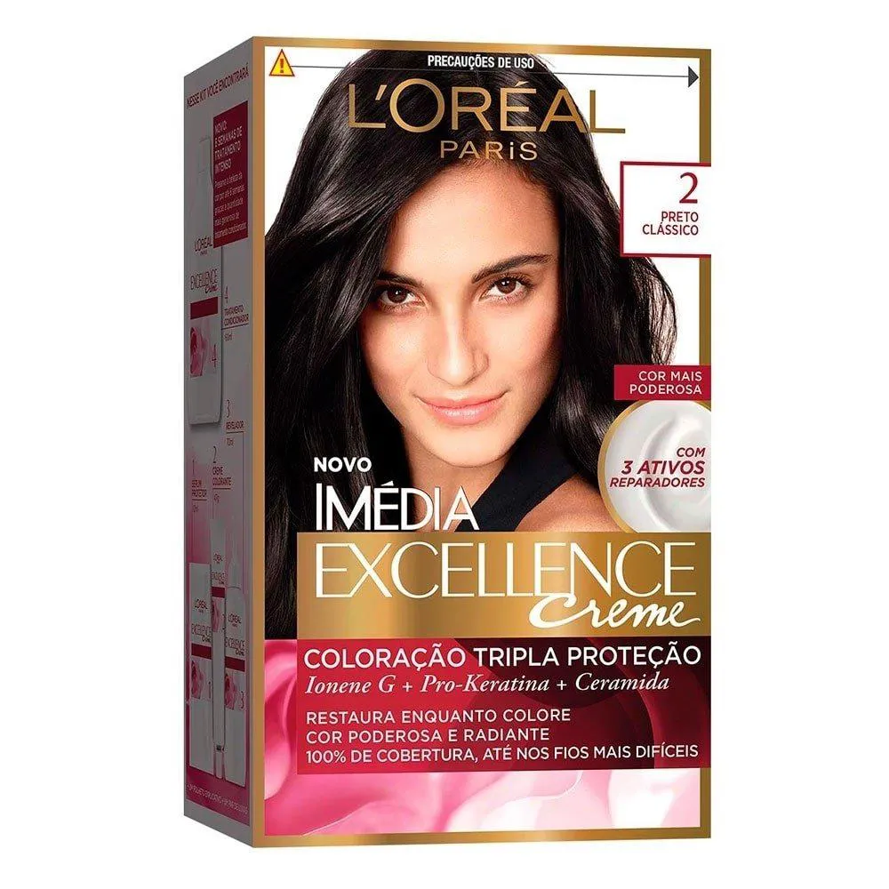 TINTURA IMéDIA EXCELLENCE 2 PRETO CLáSSICO 47G