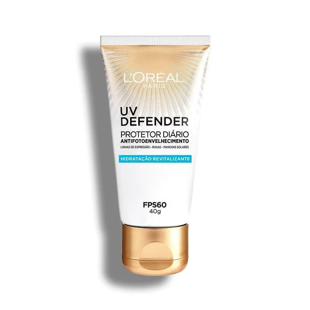 PROTETOR SOLAR FACIAL LOREAL UV DEFENDER HIDRATAçãO FPS60 40G
