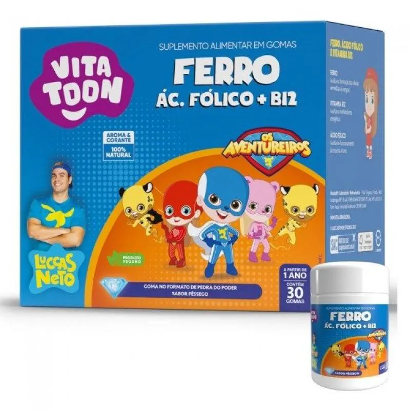 VITATOON LUCCAS NETO FERRO (30 GOMAS) - PADRãO: ÚNICO