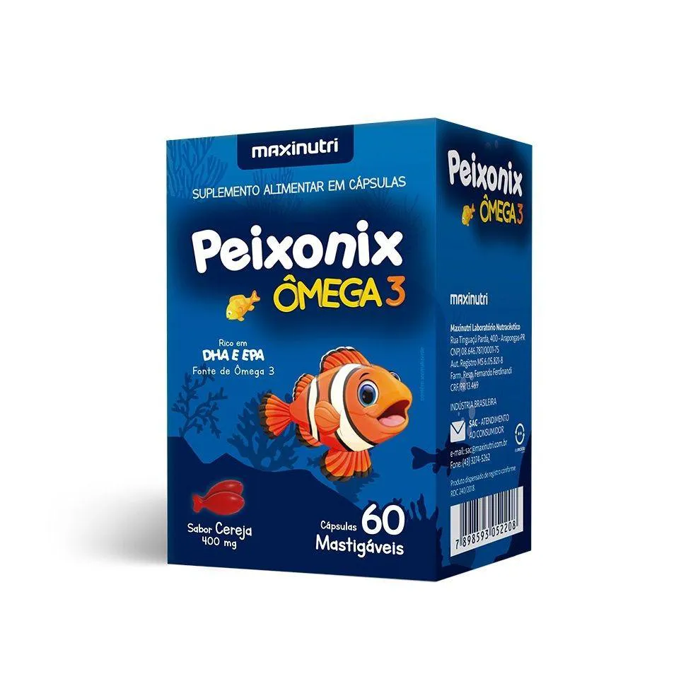 PEIXONIX ÔMEGA 3 400MG (60 CAPS) - PADRãO: ÚNICO