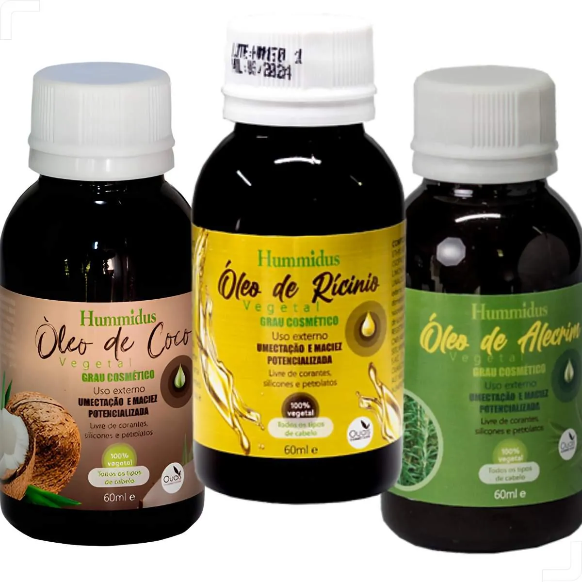 KIT TERAPIA CAPILAR ÓLEO DE COCO + RíCINO + ALECRIM 60ML