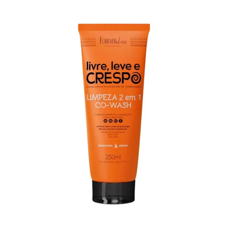 FOREVER LISS CO-WASH LIMPEZA 2 EM 1 LIVRE LEVE E CRESPO 250ML