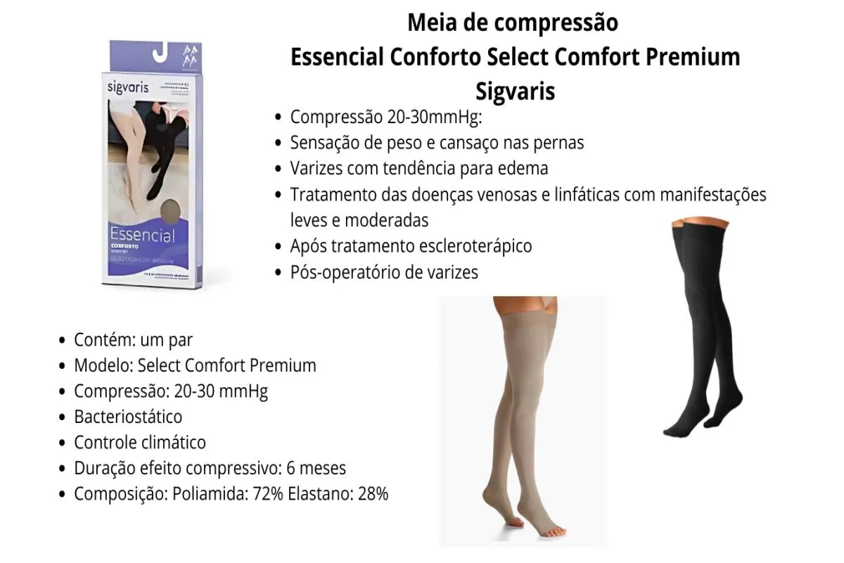 MEIA SIGVARIS SELECT COMFORT 20-30 MMHG 7/8  AF 862 PONTEIRA ABERTA NATURAL P1