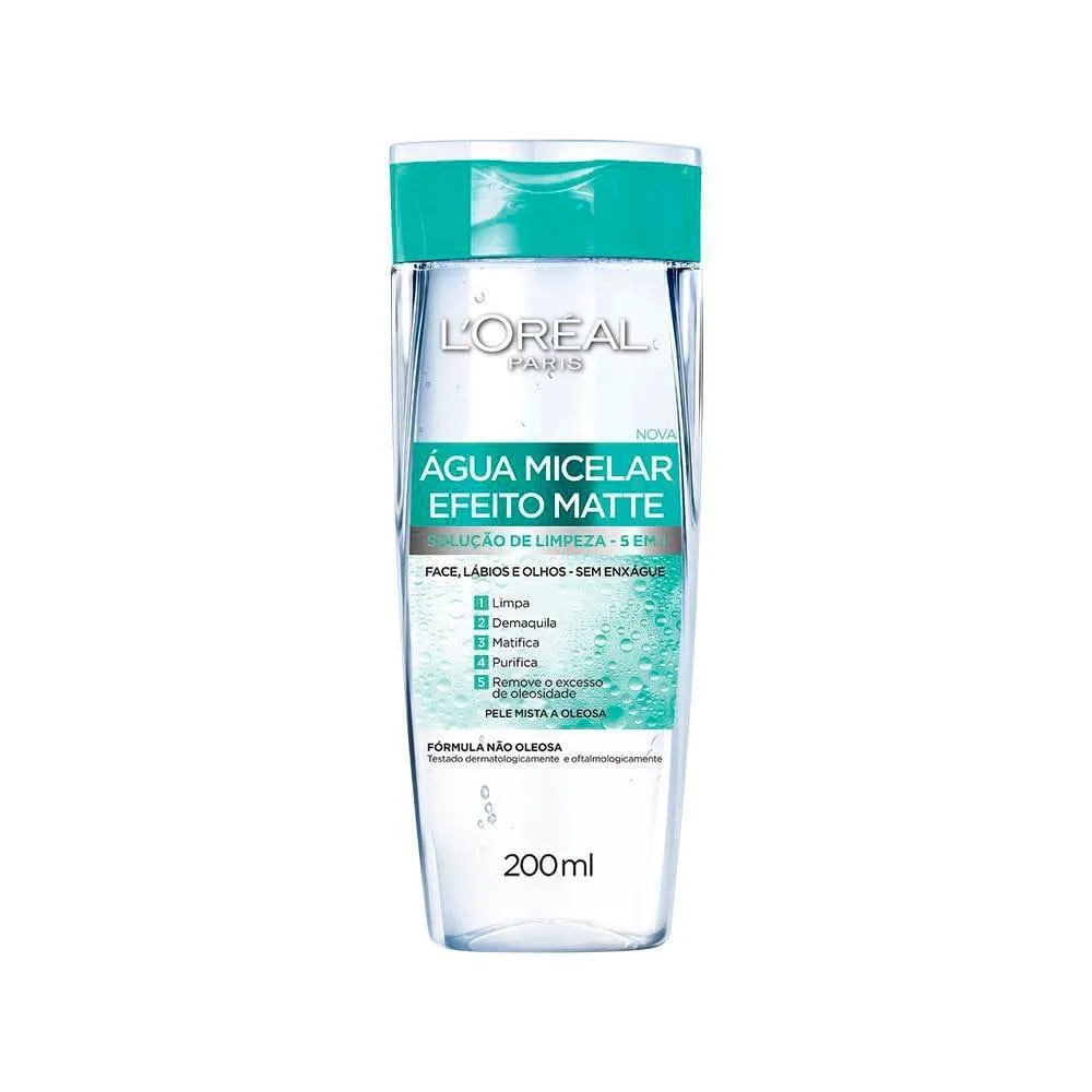 ÁGUA MICELAR LOREAL EFEITO MATTE 200ML