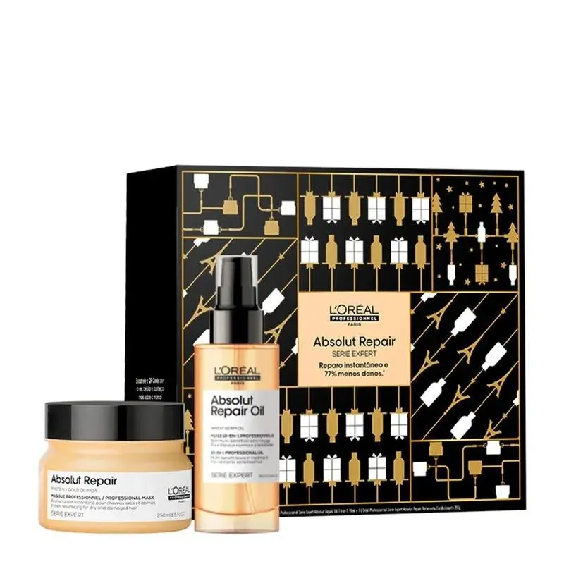 Kit L'Oréal Absolut Repair Máscara 250g E Óleo 10 Em 1