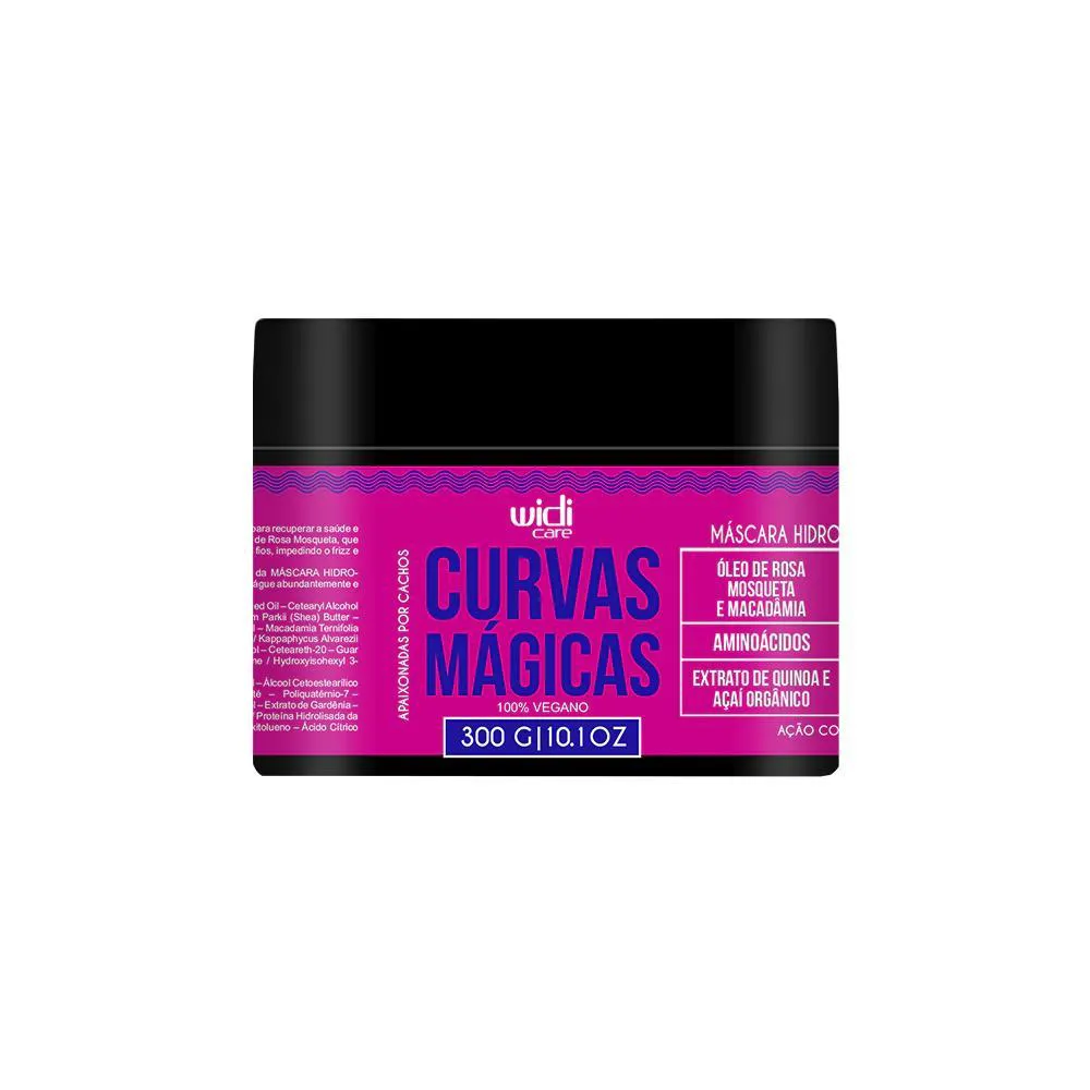 MASCARA HIDRO-RECONSTRUTORA CURVAS MAGICAS WIDI CARE 300G 300 G