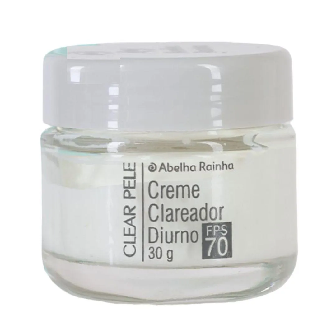CREME CLAREADOR DIURNO FPS 70 CLEAR PELE 30G ABELHA RAINHA REF 3160 Todos OS Tipos