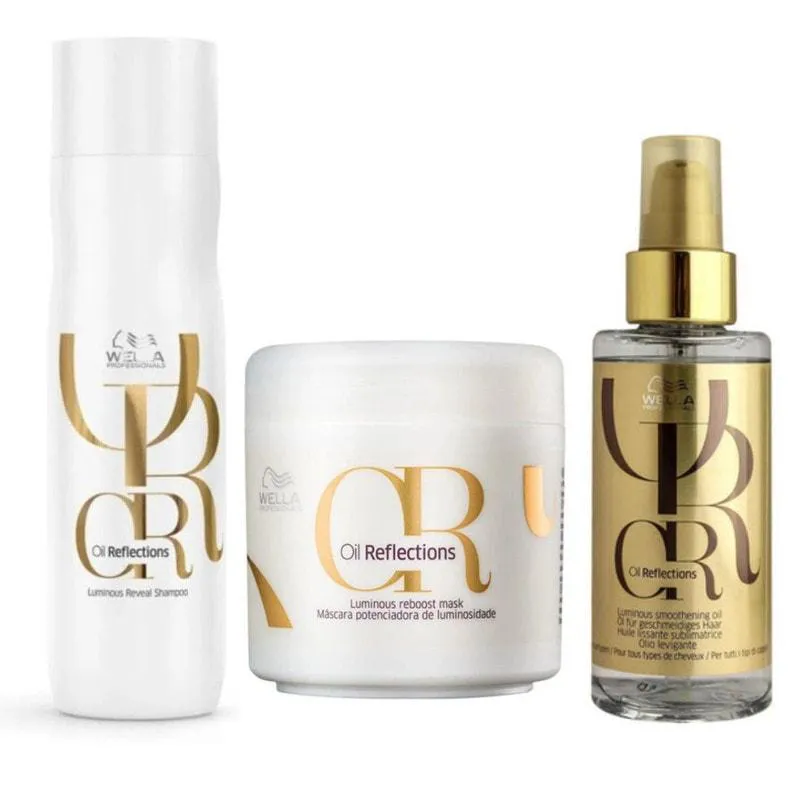 WELLA OIL REFLECTIONS KIT SHAMPOO 250ML + MASC 150ML + ÓLEO 100ML