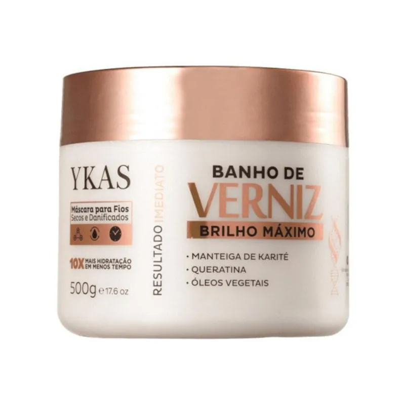 YKAS BANHO DE VERNIZ MáSCARA CAPILAR 500G