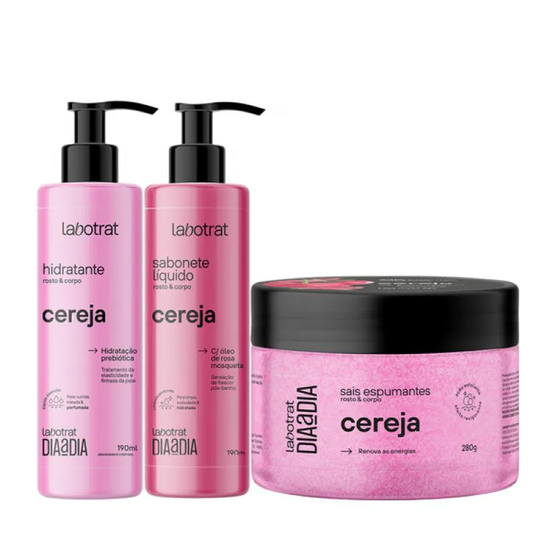 LABOTRAT CEREJA HIDRATANTE + SABONETE + SAIS DE BANHO