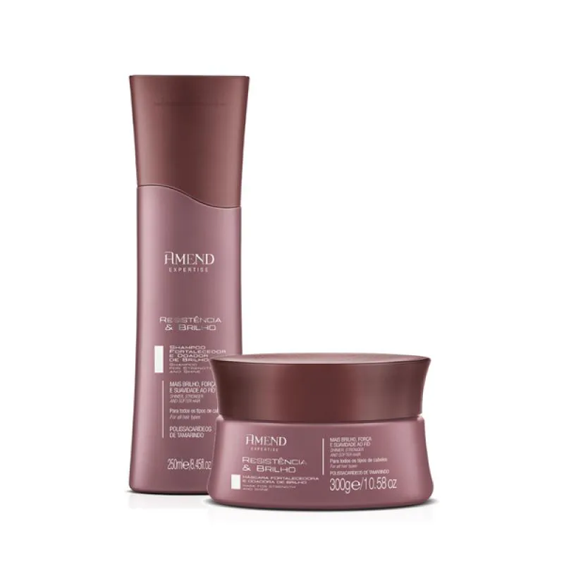 AMEND EXPERTISE RESISTêNCIA E BRILHO SHAMPOO 250ML + MASCARA 300ML