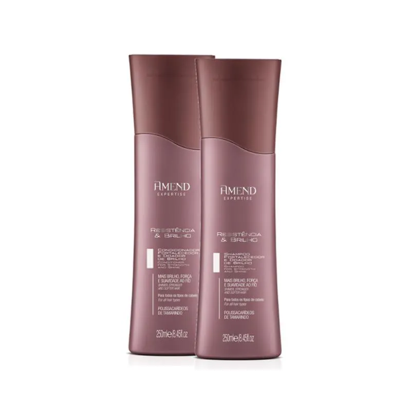 AMEND EXPERTISE RESISTêNCIA E BRILHO SHAMPOO 250ML + CONDICIONADOR 250ML