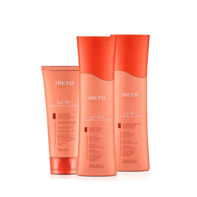AMEND EXPERTISE LISO DESCOMPLICADO SHAMPOO 250ML + CONDICIONADOR 250ML + LEAVE-IN 180ML