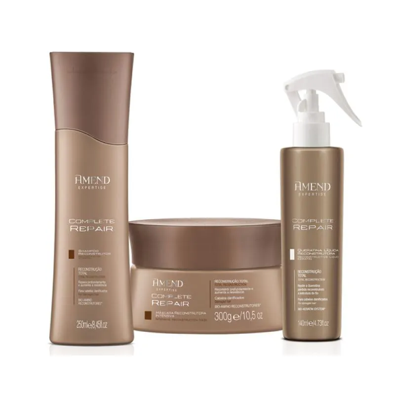 AMEND EXPERTISE COMPLETE REPAIR SH 250ML + MASC 300ML + QUERATINA LíQUIDA 150ML