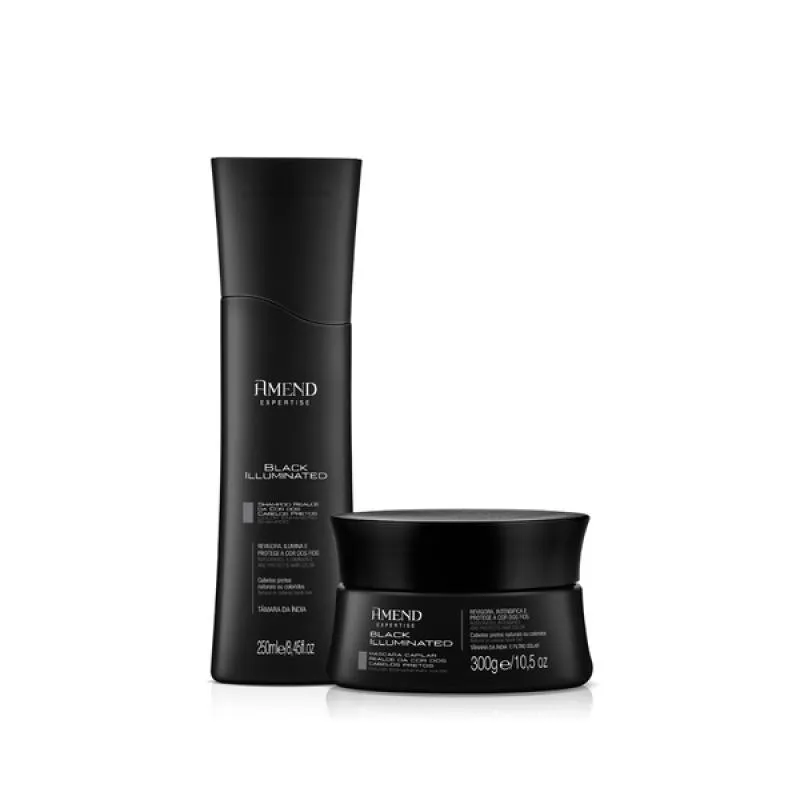 AMEND EXPERTISE BLACK ILLUMINATED SH 250ML + MASC 300ML