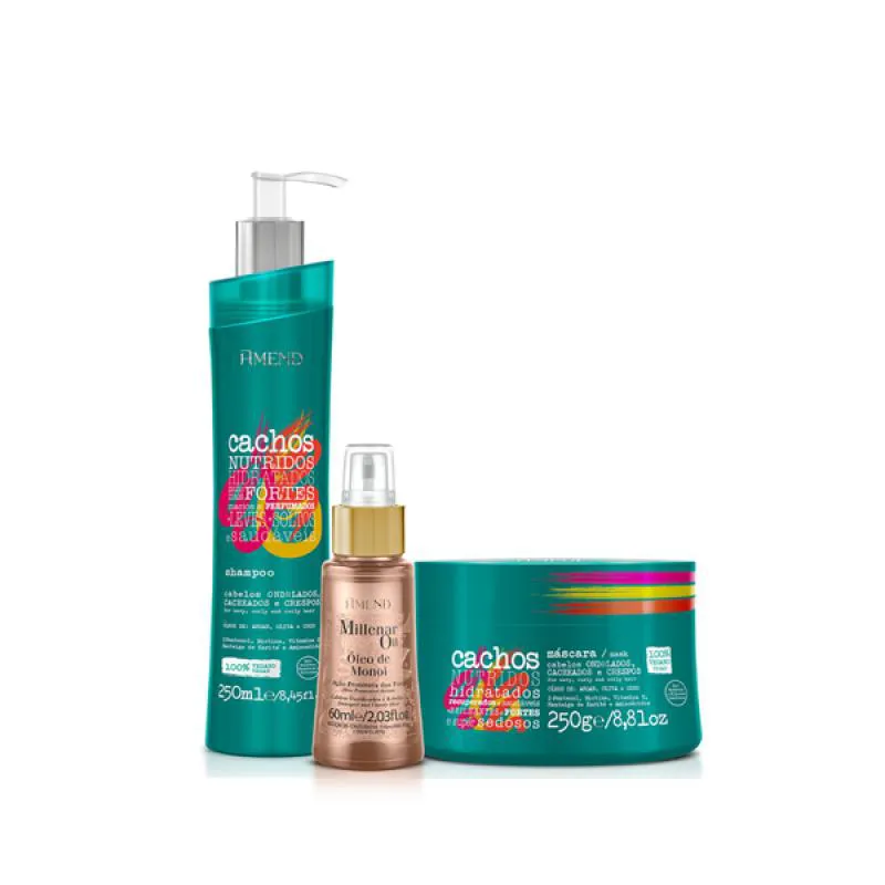 AMEND CACHOS SH 250ML + MASC 250ML + MILLENAR OIL MONóI 60ML