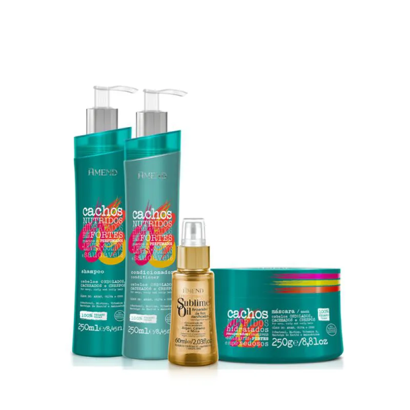 AMEND CACHOS SH 250ML + COND 250ML + MASC 250ML + SUBLIME OIL 60ML