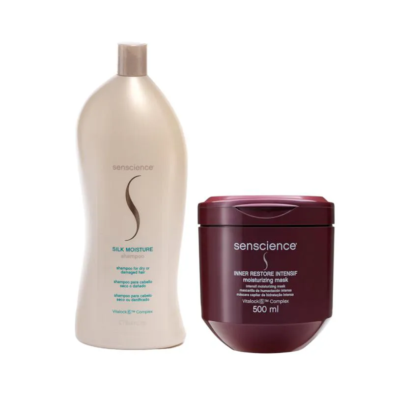 SENSCIENCE SILK MOISTURE 1L + MáSCARA INNER INTENSIF 500ML