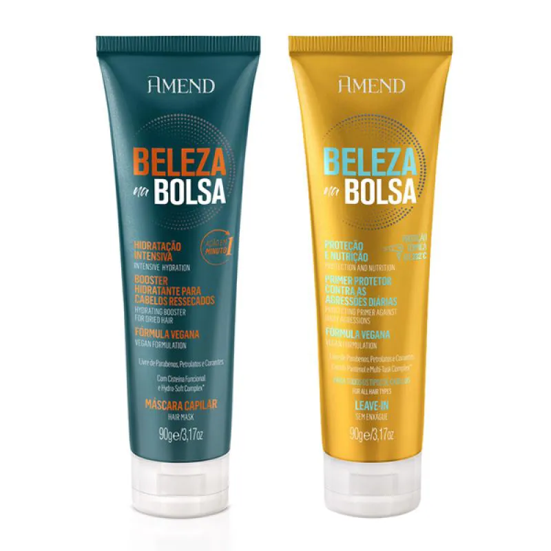 AMEND BELEZA NA BOLSA MASC HIDRA 90G + LEAVE-IN NUTRI 90G