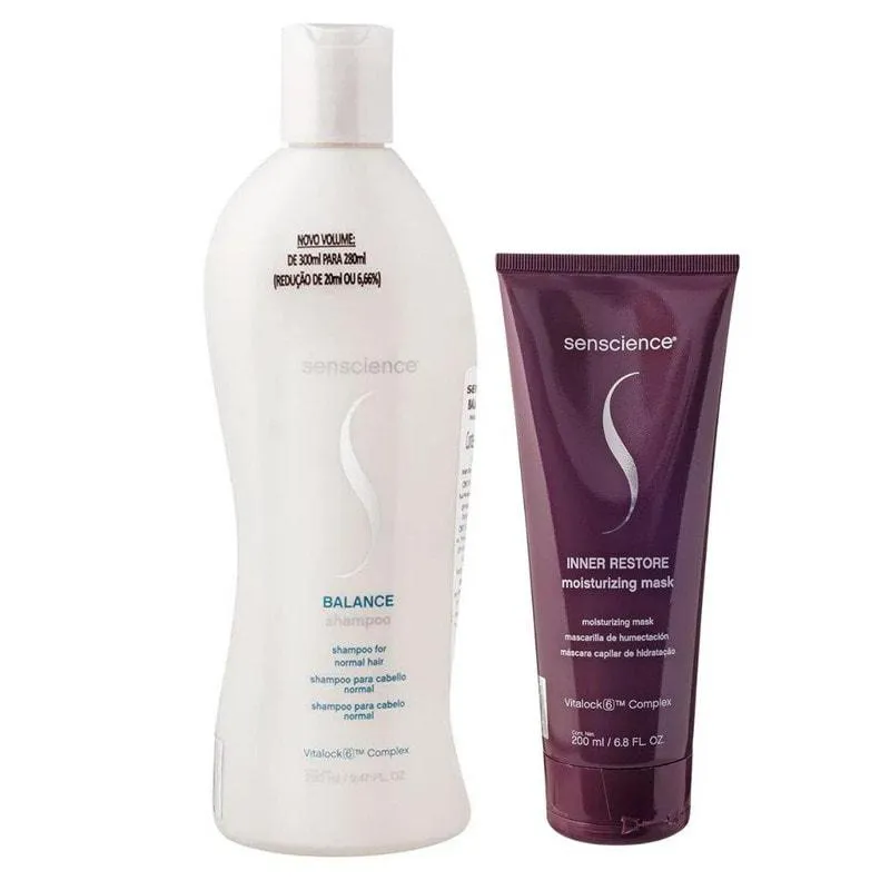 SENSCIENCE KIT INNER RESTORE 200ML + SHAMPOO BALANCE 280ML