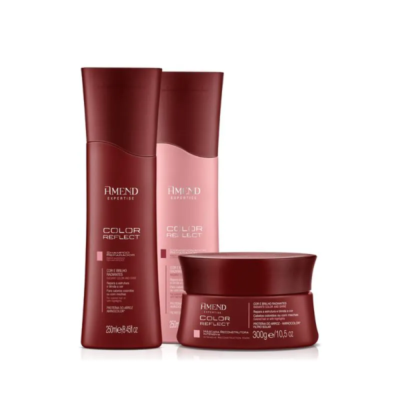AMEND  COLOR REFLECT SHAMPOO 250ML + CONDICIONADOR 250ML + MáSCARA 300ML