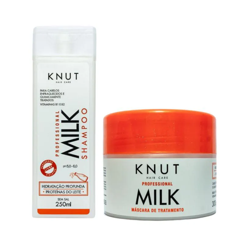 KNUT KIT MILK SHAMPOO 250ML + MáSCARA DE TRATAMENTO 300G