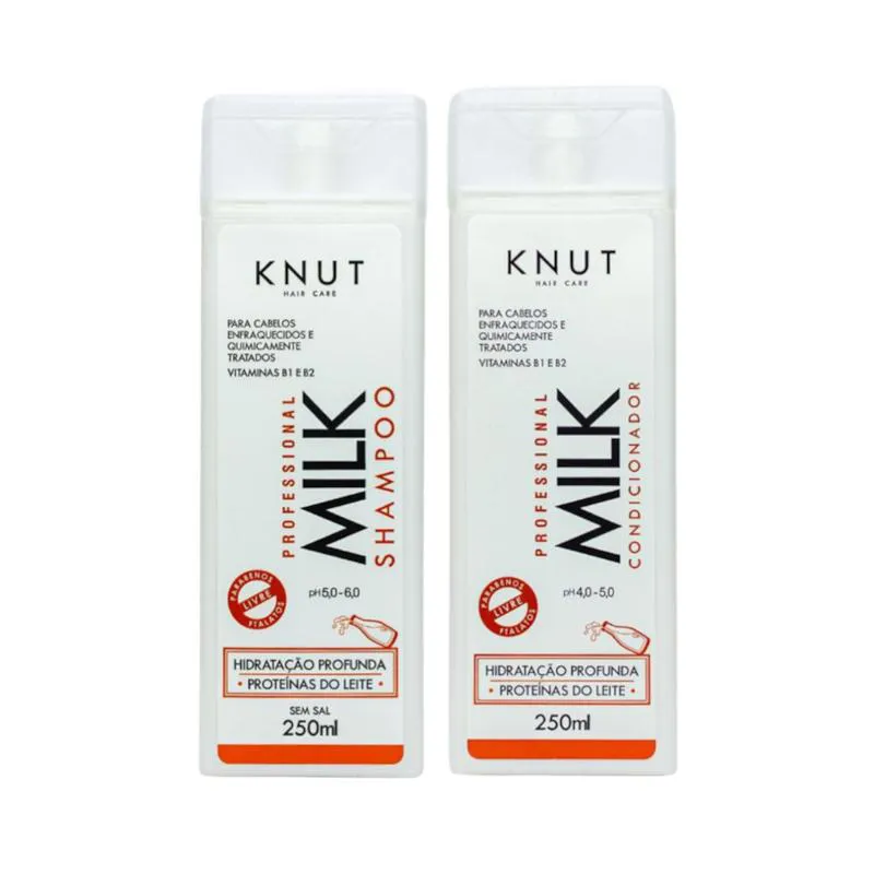 KNUT KIT MILK SHAMPOO 250ML + CONDICIONADOR 250ML