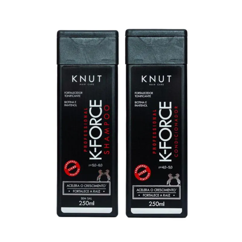 KNUT KIT K-FORCE SHAMPOO 250ML + CONDICIONADOR 250ML