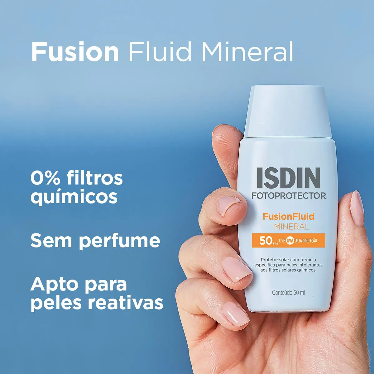 Protetor Solar Isdin Fusion Fluid Mineral FPS 50 pelo melhor
