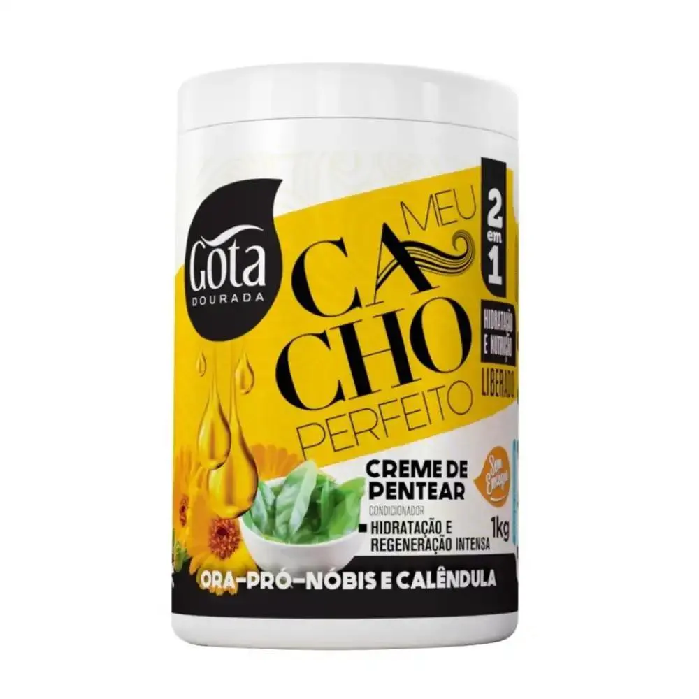 CREME DE PENTEAR CACHO PERFEITO ORA PRO E CALENDULA GOTA DOURADA 1KG