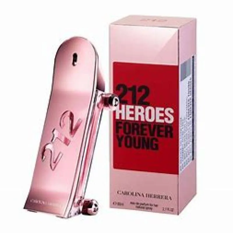212 HEROES FOR HER CAROLINA HERRERA PERFUME FEMININO EAU DE PARFUM 80ML Incolor
