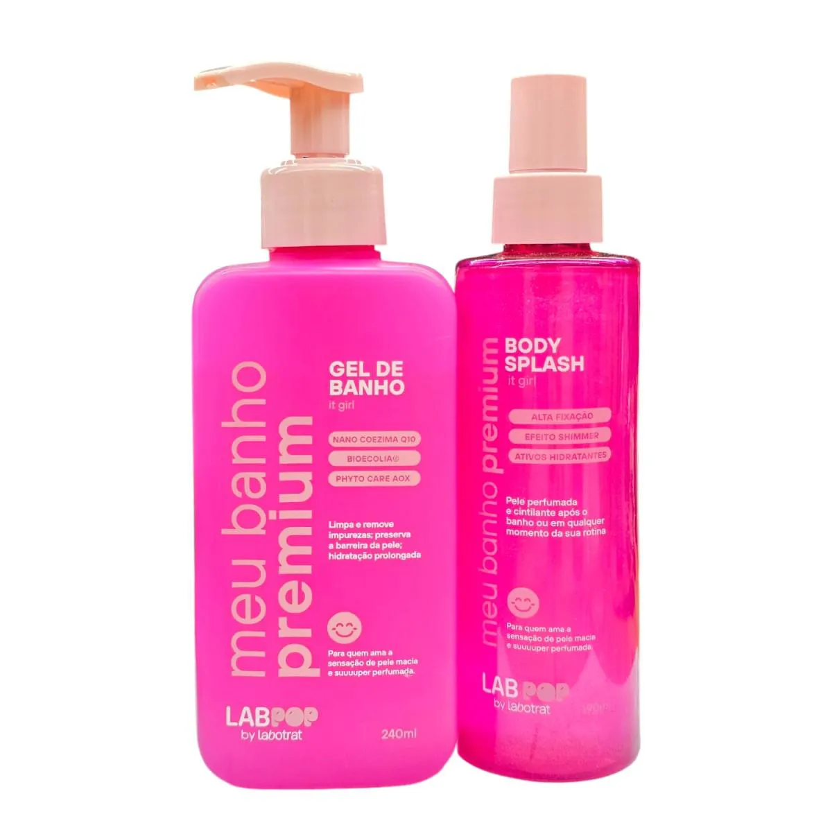 KIT LABOTRAT LABPOP MEU BANHO PREMIUM IT GIRL - GEL DE BANHO 240ML + BODY SPLASH 190ML