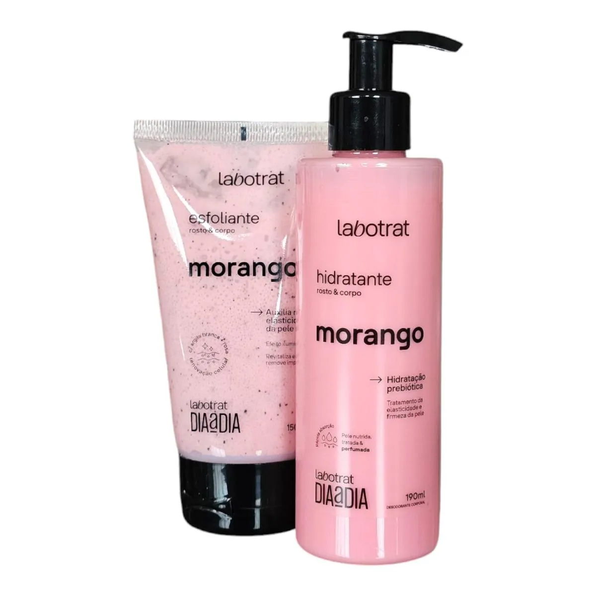 KIT LABOTRAT DIA A DIA MORANGO - HIDRATANTE 190ML + ESFOLIANTE 150G